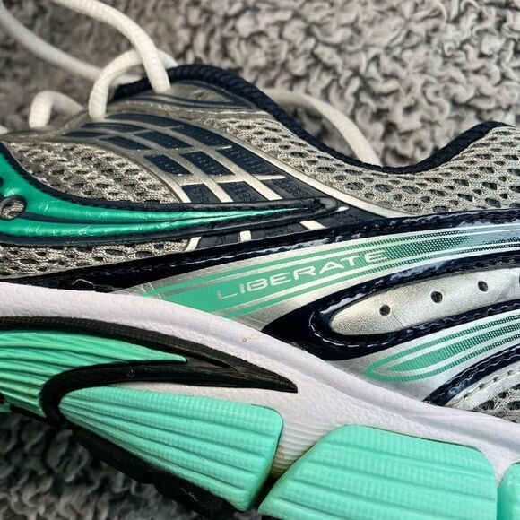 SAUCONY 8.5 Liberate Unisex Running Shoe Silver/Teal - Picture 3 of 11